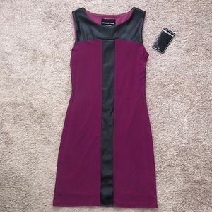 Kids Pink Dress with Leather Panels